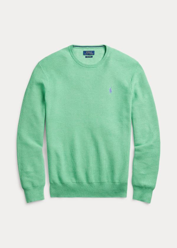 Polo Ralph Lauren Cotton Crewneck Striktrøje Herre Danmark (ZCNBL3486)